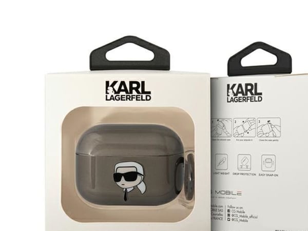 Karl Lagerfeld KLAPHNIKTCK fodral till AirPods Pro - svart/svart Karl's Head