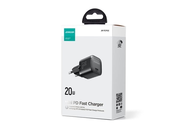 Mini USB C 20W laddare PD Joyroom JR-TCF02 - svart