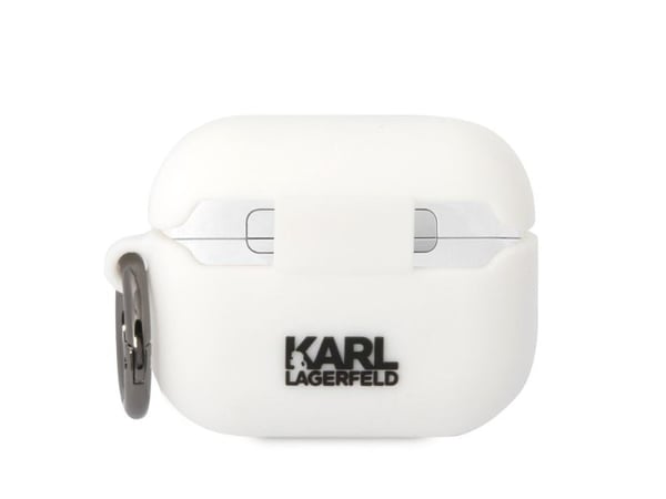 Karl Lagerfeld KLAPRUNIKH AirPods Pro-skydd - vit/vit silikon Karl Head 3D