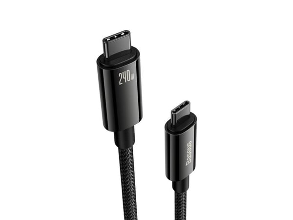 Baseus CAWJ040201, 3 m, USB C, USB C, USB 2.0, 0,48 Gbit/sek, Svart