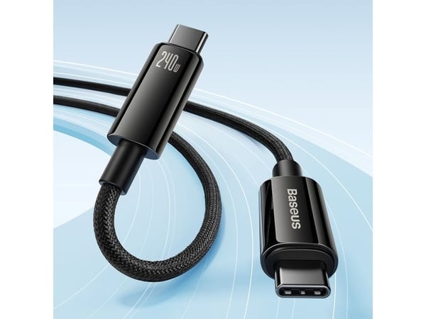 Baseus CAWJ040201, 3 m, USB C, USB C, USB 2.0, 0,48 Gbit/sek, Svart