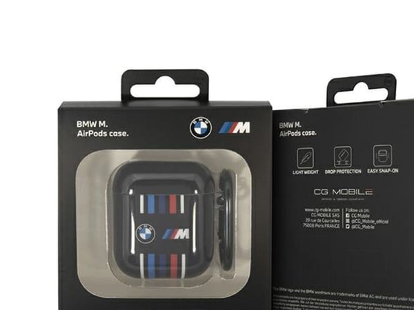 BMW BMA222SWTK AirPods 1/2-deksel sort/sort flerfargede linjer