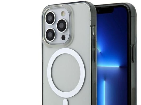 BMW BMHMP14LHCRS-skal till iPhone 14 Pro 6,1" transparent hårt skal Silver Ring MagSafe