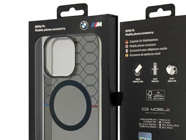 BMW BMHMP14LHGPK-skal till iPhone 14 Pro 6,1" - grå/grått mönster MagSafe