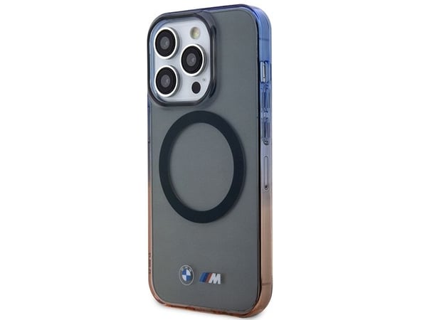 Cover BMW BMHMP14LHTGE for iPhone 14 Pro 6,1" - grå/grå hardcase med gradient og MagSafe-støtfanger