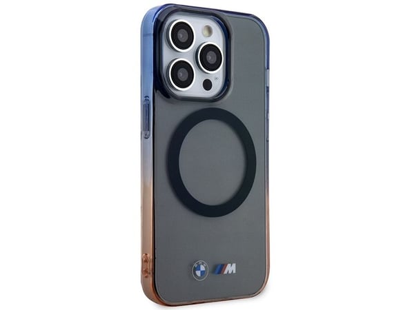Cover BMW BMHMP14LHTGE for iPhone 14 Pro 6,1" - grå/grå hardcase med gradient og MagSafe-støtfanger