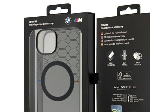 BMW-mönster MagSafe-skydd till iPhone 14 Plus - grå