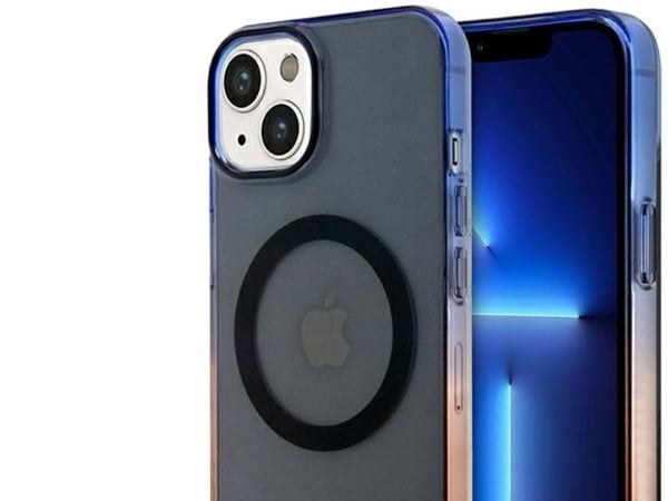 BMW gradient bumper MagSafe-skal till iPhone 14 Plus - grå
