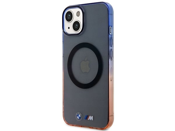 BMW gradient bumper MagSafe-skal till iPhone 14 Plus - grå