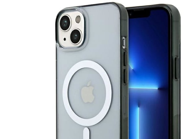 BMW BMHMP14SHCRS iPhone 14 6,1" skal transparent hårdskal silver ring MagSafe