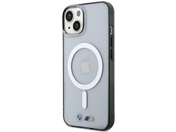 BMW BMHMP14SHCRS iPhone 14 6,1" skal transparent hårdskal silver ring MagSafe