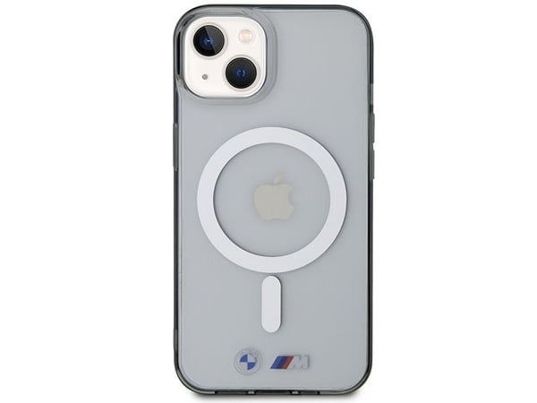 BMW BMHMP14SHCRS iPhone 14 6,1" skal transparent hårdskal silver ring MagSafe