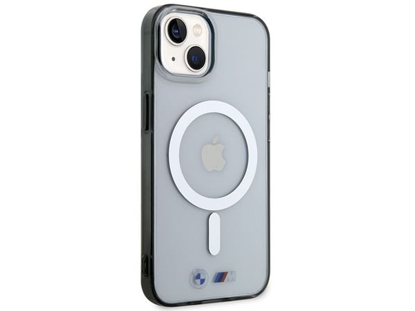 BMW BMHMP14SHCRS iPhone 14 6,1" skal transparent hårdskal silver ring MagSafe