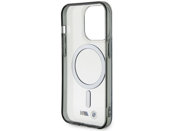 Case BMW BMHMP14XHCRS iPhone 14 Pro Max 6.7" transparent Hardcase Silver Ring MagSafe