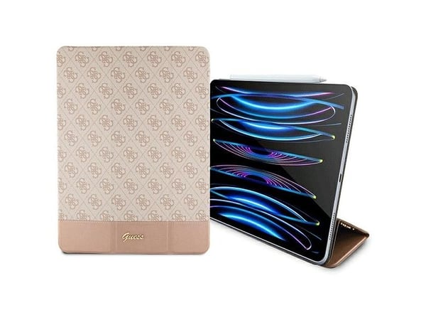 Guess 4G Stripe Allover-etui til iPad Pro 12,9" - rosa