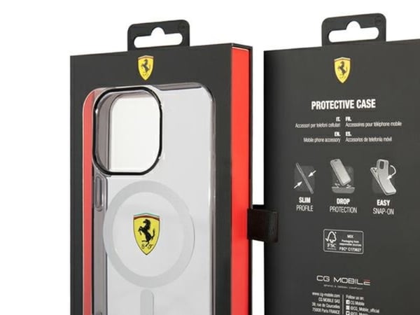 Ferrari FEHMP14LURKT iPhone 14 Pro 6.1" klar/transparent hardcase Outline Magsafe