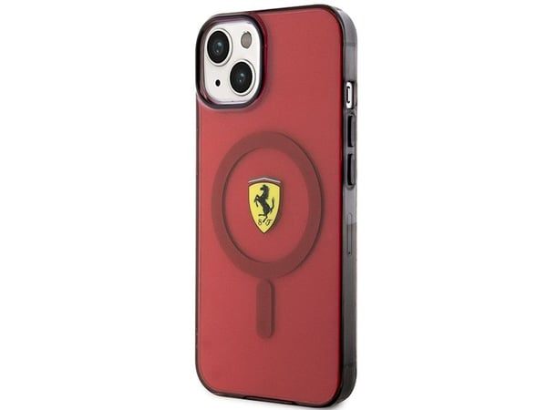 Ferrari FEHMP14SURKR iPhone 14 6,1" röd/röd hårt skal transparent Magsafe