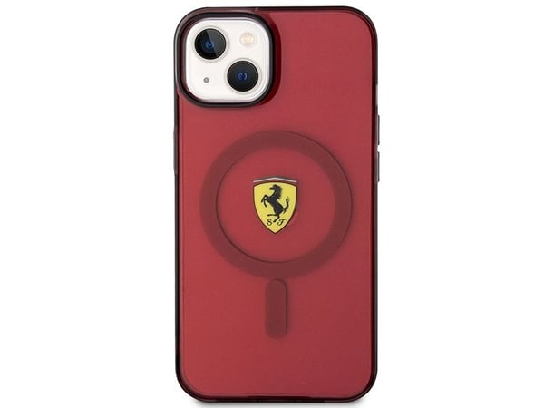 Ferrari FEHMP14SURKR iPhone 14 6,1" röd/röd hårt skal transparent Magsafe