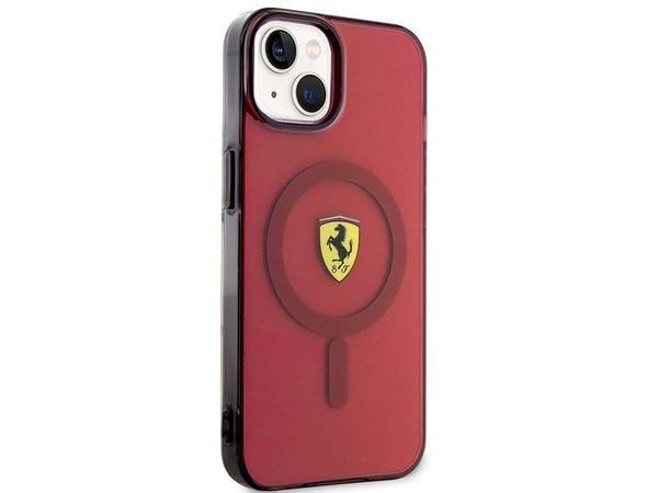 Ferrari FEHMP14SURKR iPhone 14 6,1" röd/röd hårt skal transparent Magsafe
