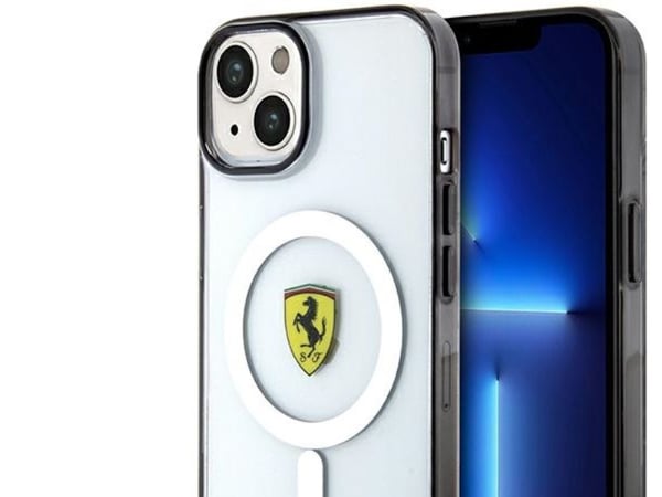 Ferrari FEHMP14SURKT hårt skal för iPhone 14 6,1" - klar/transparent med Outline MagSafe