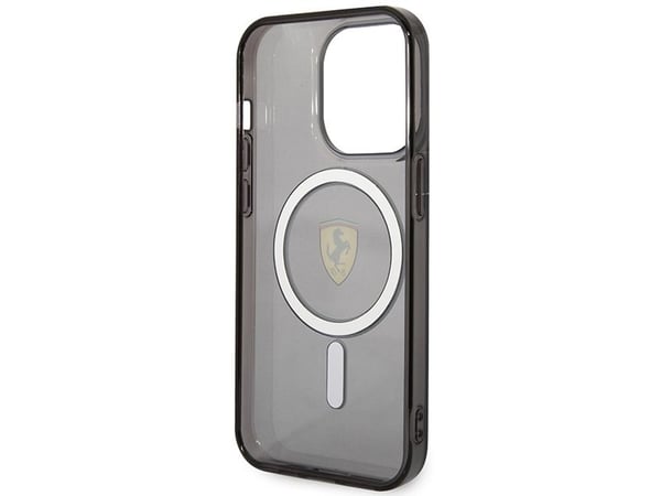 Ferrari FEHMP14XURKK iPhone 14 Pro Max 6,7" svart/svart harddeksel med gjennomsiktig Magsafe