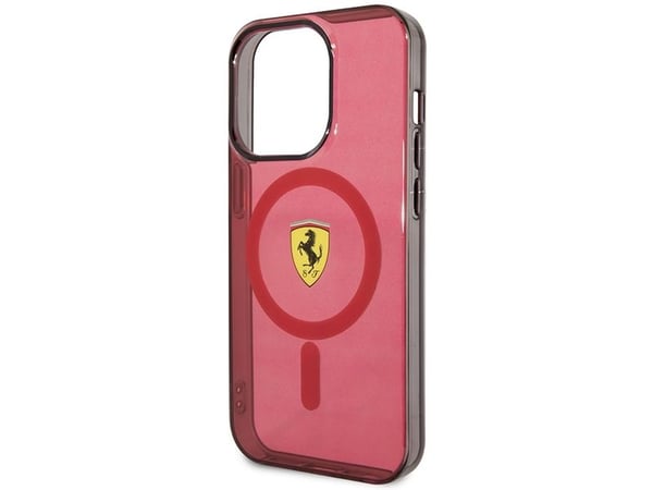 Ferrari FEHMP14XURKR iPhone 14 Pro Max 6,7" hardcase röd/röd transparent Magsafe