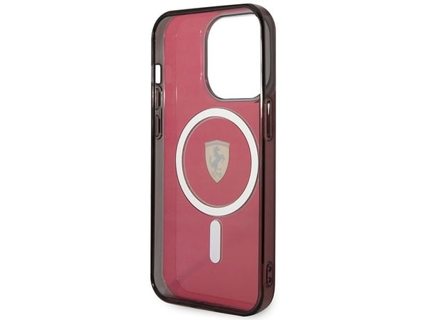 Ferrari FEHMP14XURKR iPhone 14 Pro Max 6,7" hardcase röd/röd transparent Magsafe
