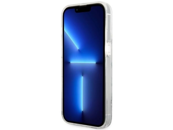 Guess GUHCP14LLCSGSGH iPhone 14 Pro 6,1" hårt skal - vit/vit Liquid Glitter Marble