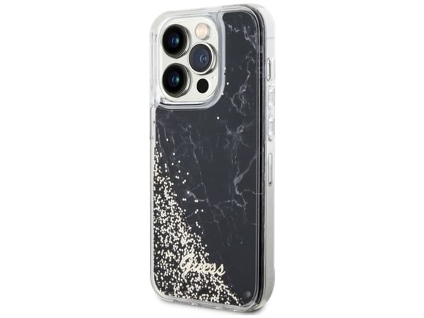 Guess GUHCP14LLCSGSGK iPhone 14 Pro 6.1" black/black hardcase Liquid Glitter Marble
