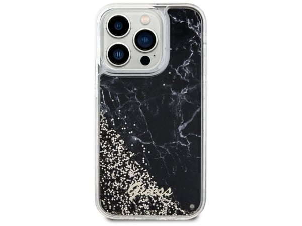 Guess GUHCP14LLCSGSGK iPhone 14 Pro 6.1" black/black hardcase Liquid Glitter Marble