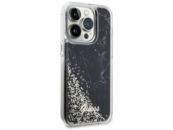 Guess GUHCP14LLCSGSGK iPhone 14 Pro 6.1" black/black hardcase Liquid Glitter Marble