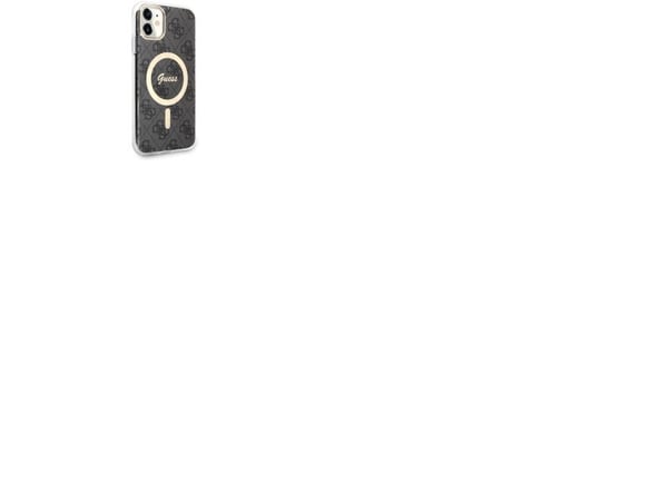 Guess GUHMN61H4STK hardt etui til iPhone 11 6,1" - svart/svart hardcase 4G MagSafe