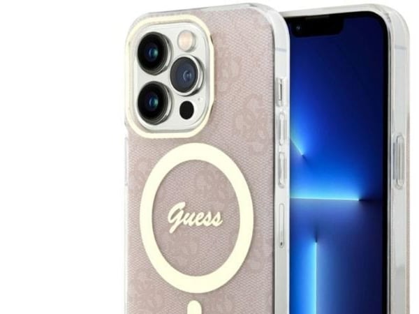 Guess GUHMP14LH4STP iPhone 14 Pro 6,1" rosa/rosa hardcase 4G MagSafe