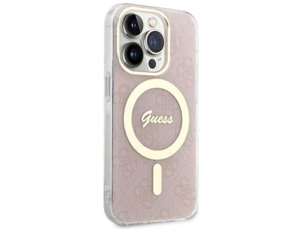 Guess GUHMP14LH4STP iPhone 14 Pro 6,1" rosa/rosa hardcase 4G MagSafe