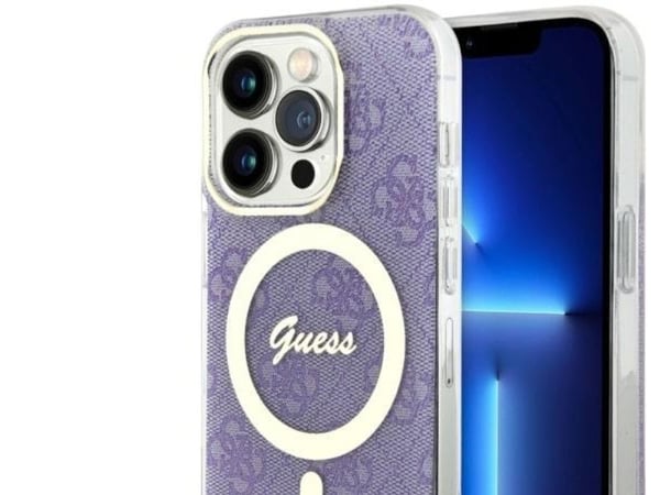 Guess GUHMP14LH4STU iPhone 14 Pro 6.1" purple/purple hardcase 4G MagSafe Guess GUHMP14LH4STU iPhone 14 Pro 6.1" purple/purple hardcase 4G MagSafe
