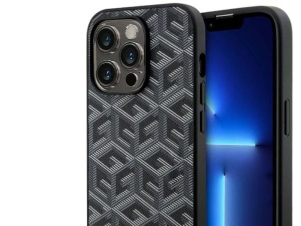 Hurtel Guess GUHMP14LHGCFSEK iPhone 14 Pro 6,1" harddeksel GCube Stripes MagSafe - svart/svart