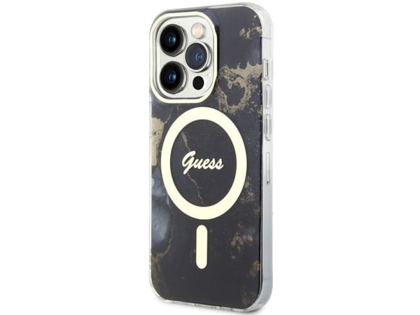 Guess GUHMP14LHTMRSK iPhone 14 Pro 6,1" kovakotelo med MagSafe - lajittelu / lajittelu Golden Marble
