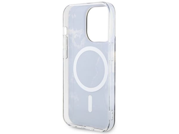 Guess GUHMP14LHTMRSK iPhone 14 Pro 6,1" hardcase med MagSafe - svart/svart Golden Marble