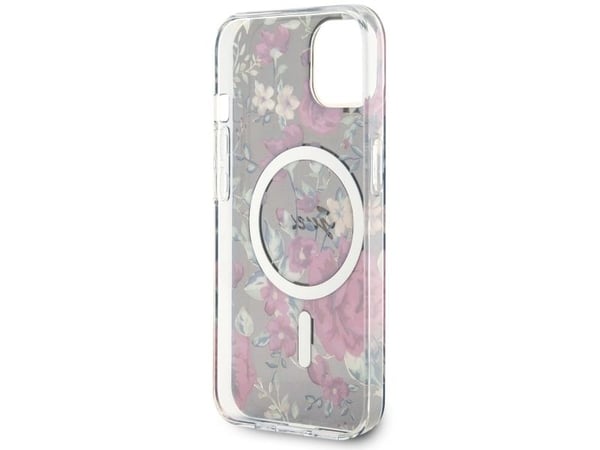 Guess GUHMP14MHCFWSA iPhone 14 Plus 6,7" hardcase Flower MagSafe - grön/kaki