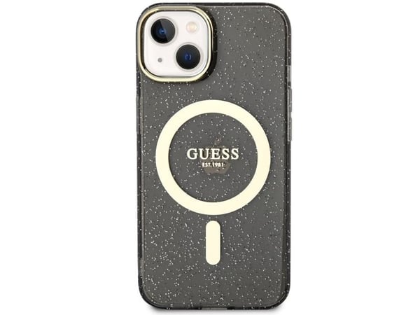 Guess GUHMP14MHCMCGK kovakotelo med Glitter Gold MagSafe til iPhone 14 Plus 6.7" - lajittelu / lajittelu
