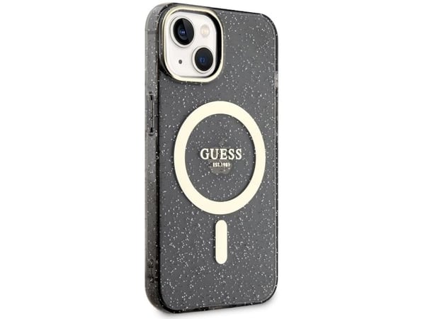 Guess GUHMP14MHCMCGK kovakotelo med Glitter Gold MagSafe til iPhone 14 Plus 6.7" - lajittelu / lajittelu