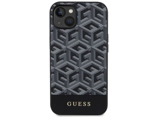 Guess GUHMP14MHGCFSEK iPhone 14 Plus 6,7" sortera/sortera hårdskal GCube Stripes MagSafe