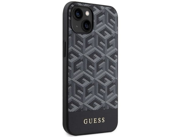 Guess GUHMP14MHGCFSEK iPhone 14 Plus 6,7" sortera/sortera hårdskal GCube Stripes MagSafe