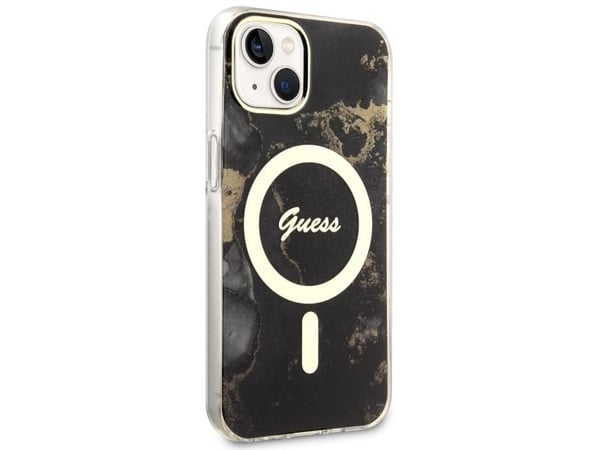 Guess GUHMP14MHTMRSK harddeksel med MagSafe til iPhone 14 Plus 6,7" - svart/svart Golden Marble