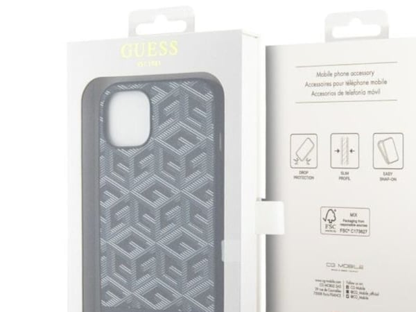 Guess GUHMP14SHGCFSEK iPhone 14 6,1" sortera/sortera hårdfodral GCube Stripes MagSafe