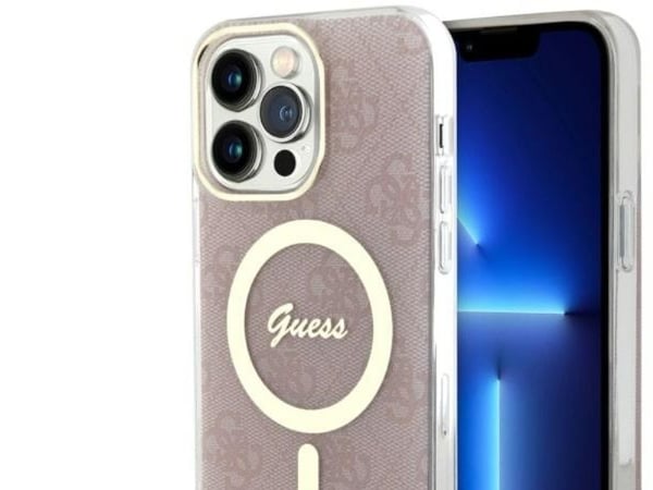 Guess GUHMP14XH4STP iPhone 14 Pro Max 6.7" vaaleanpunainen/vaaleanpunainen kovakotelo 4G MagSafe