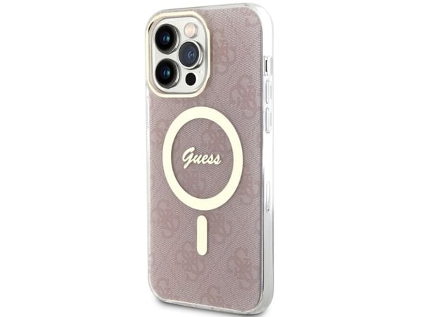 Guess GUHMP14XH4STP iPhone 14 Pro Max 6.7" vaaleanpunainen/vaaleanpunainen kovakotelo 4G MagSafe