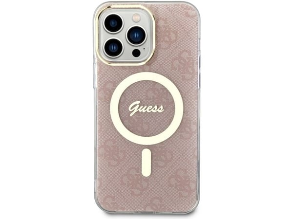 Guess GUHMP14XH4STP iPhone 14 Pro Max 6.7" vaaleanpunainen/vaaleanpunainen kovakotelo 4G MagSafe