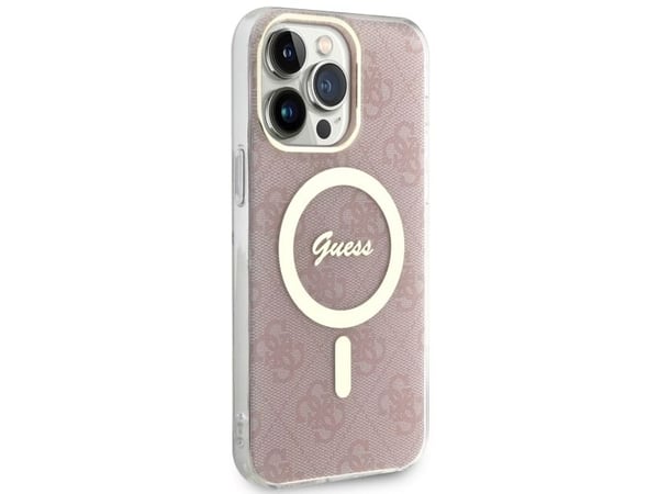 Guess GUHMP14XH4STP iPhone 14 Pro Max 6.7" vaaleanpunainen/vaaleanpunainen kovakotelo 4G MagSafe