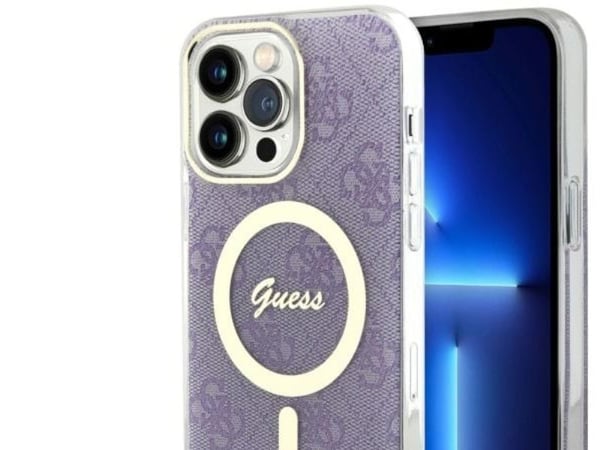 Guess GUHMP14XH4STU iPhone 14 Pro Max 6.7" purple/purple hardcase 4G MagSafe